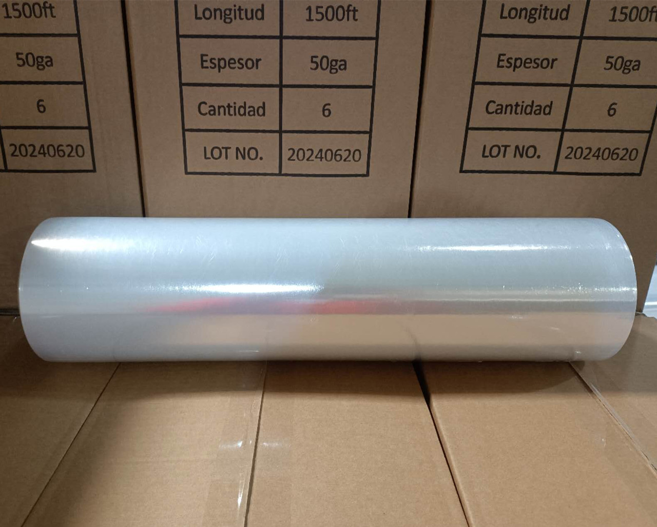 TRANSPARENT 50GA 1500FT LLDPE STRETCH WRAP FOR PALLET PACKAGING