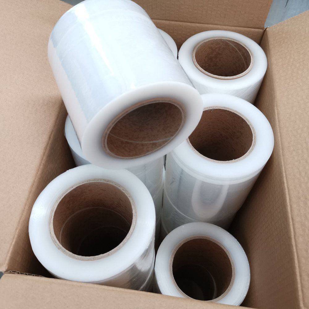  Manual Mini Bundling Plastic Small Film Roll LLDPE Transparent Shrink Wrap Stretch Film