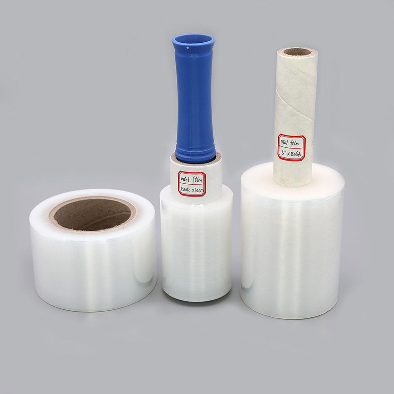  Manual Mini Bundling Plastic Small Film Roll LLDPE Transparent Shrink Wrap Stretch Film