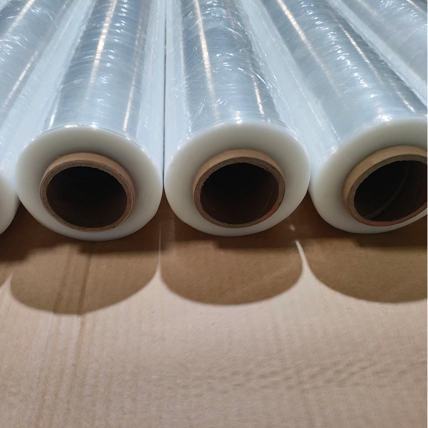 China High Quality Manual Transparent Plastic LLDPE Shrink Stretch Film for Pallet Packing